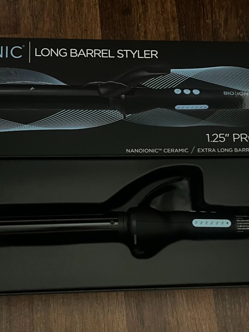Bio Ionic Long Barrel Styler 1.25" Pro Curling Iron NEW